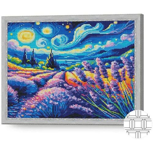 cumpără Tablou pe numere Art Gallery QB206605 Mozaic cu diamante patrate 40x50cm Noapte instelata în Chișinău 