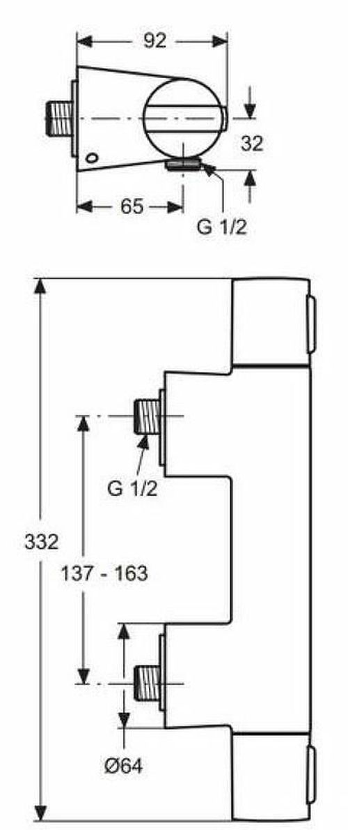 cumpără Baterie de duș Ideal Standard CERATHERM 200 A4627AA în Chișinău 