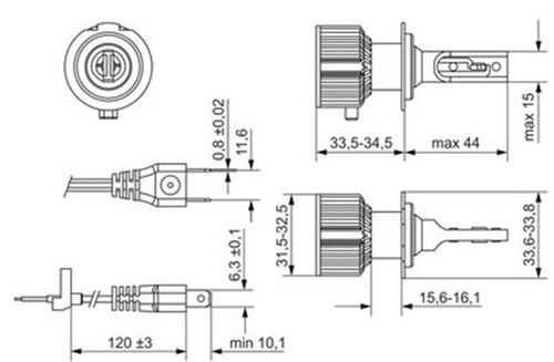 купить Автомобильная лампа Bosch H7 BASIC LED 12V 24W PX26d (Duobox LED 2шт.) (1987301701) в Кишинёве 
