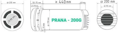 купить Рекуператор Prana 200G Wi-Fi в Кишинёве 