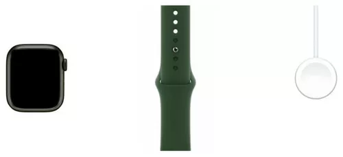 cumpără Ceas inteligent Apple Watch Series 7 GPS 41mm Green Aluminium Case with Clover Sport Band MKN03 în Chișinău 