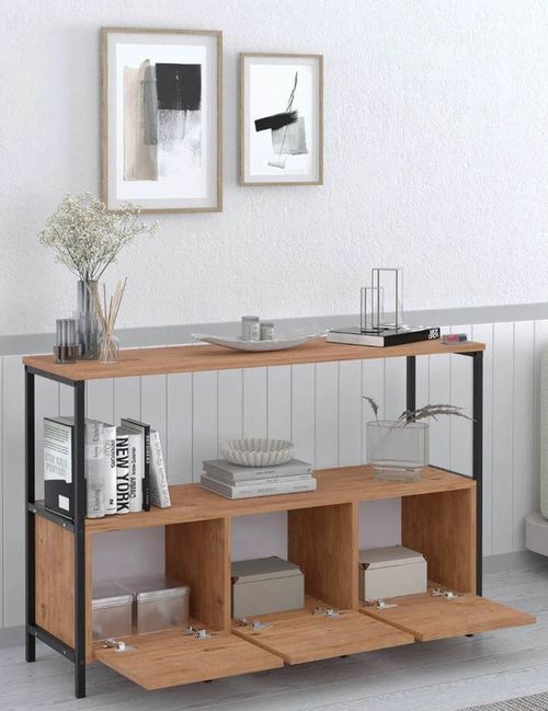 cumpără Raft de birou Nex Home Dressuar, 122x36x80 cm, Stejar (29-03-02) în Chișinău 