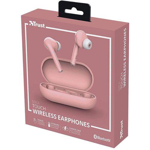 cumpără Trust Nika Touch Bluetooth Wireless TWS Earphones - Pink, Up to 6 hours of playtime, Manage all important function with a simple touch în Chișinău 