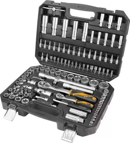 купить Набор ручных инструментов Tolsen Набор из 108 торцевых ключей 1/2+1/4 (15144) в Кишинёве 