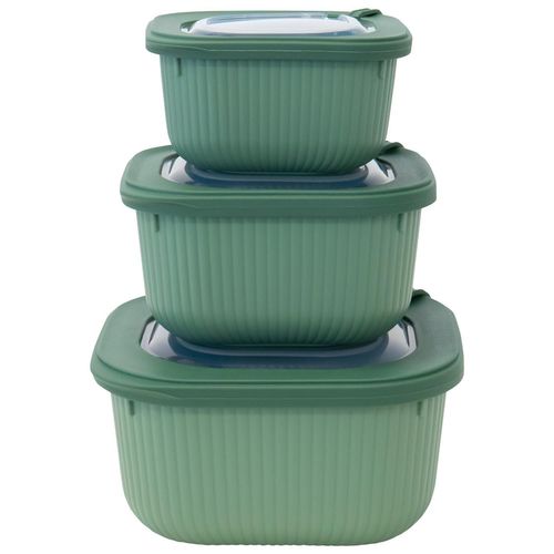 купить Контейнер для хранения пищи Axentia 140077 Set de 3 recipiente patrate din plastic в Кишинёве 