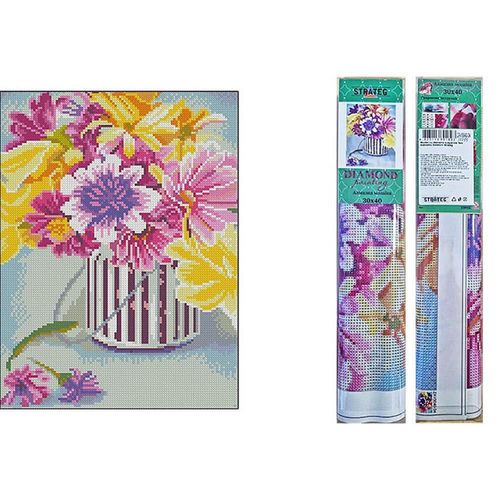 cumpără Tablou pe numere Strateg 57295 Mozaic cu diamante 30x40cm Culorile vietii în Chișinău 