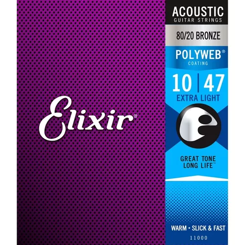 cumpără Coarda pentru instrument muzical Elixir Polyweb Acoustic Bronze Extra Light 11000 în Chișinău 
