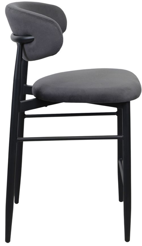 cumpără Scaun de bar Deco Bar Meridian Catifea Grey (HLR21)+Black Legs în Chișinău 