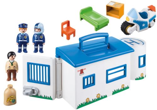 cumpără Set de construcție Playmobil PM9382 Take Along Police Station 1.2.3 în Chișinău 