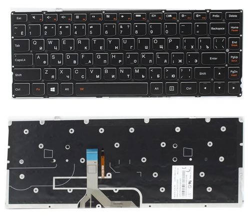 купить Keyboard Lenovo Yoga 2-13 Pro w/o frame "ENTER"- small w/Backlit ENG/RU Black в Кишинёве 