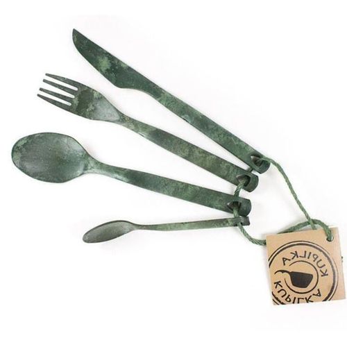 купить Посуда походная Kupilka 971722 KCUTG0 Набо столовых приборов 4pcs (green) в Кишинёве 