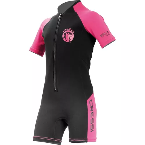 cumpără Accesoriu pentru înot Cressi-Sub Little Shark Jr Shorty Wetsuit S/L 2mm Black/Pink Y 7/8 (Dg003105) în Chișinău 