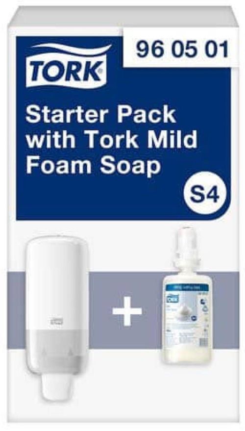 купить Дозатор для мыла Tork 960501 Pachet de Start (Dispenser Sapun-Spuma S4 + Sapun-Spuma Mild) Alb в Кишинёве 