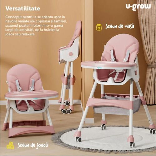 cumpără Scaun de masă U-Grow UG-502-PK 2in1 Pink în Chișinău 