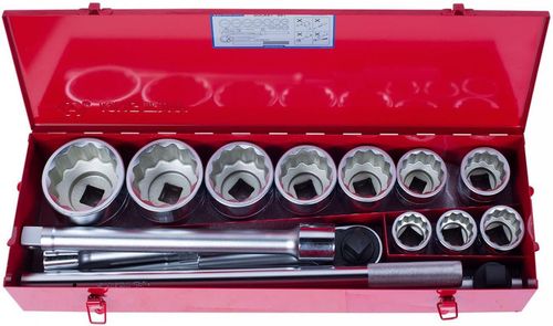 купить Набор ручных инструментов King Tony 8015MR набор 1" торцевых головок 12 гран. 36-80мм принадлежностей, 14 пр. в Кишинёве 