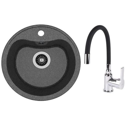 купить Мойка кухонная со смесителем Dr.Gans Dora + SanDonna F9995 negru в Кишинёве 