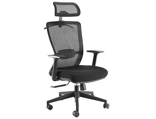 купить Lumi Premium High-Back Mesh Office Chair CH05-5, Black, Adjustable Tilt Back, Adjustable Headrest, Adjustable Lumbar Cushion, 340mm Nylon Base, 50mm PU Caster, 80mm Class 3 Gas Lift, Weight Capacity в Кишинёве 