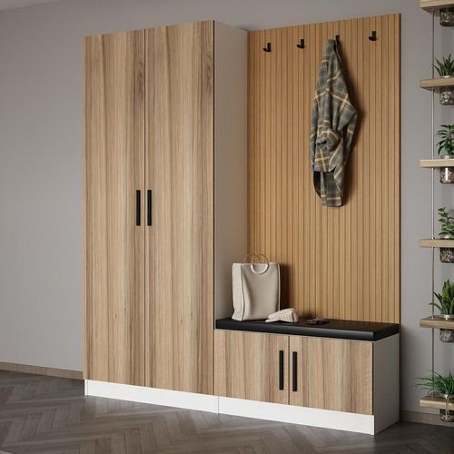 cumpără Mobilă pentru antreu Trendy Noe-8301, 180x210x35cm (GTR004000) în Chișinău 