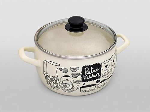 купить Набор посуды Metalac 57032 Set cratite emailat Retro 3buc в Кишинёве 