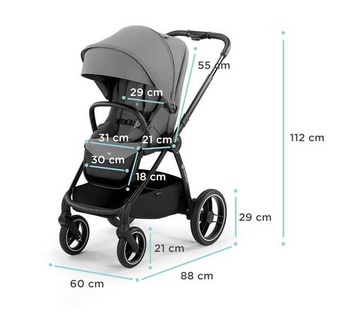 cumpără Сărucior pentru copii KinderKraft NEA 2in1 KSNEA000GRY2000 platinum grey în Chișinău 