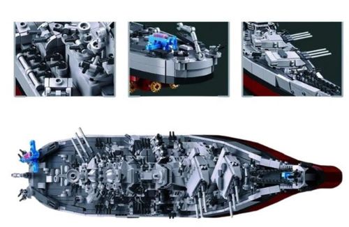 cumpără Set de construcție Sluban B1291 Navă militară, scara 1:350, 1739 elem. în Chișinău 