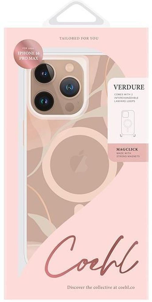 cumpără Husă pentru smartphone UNIQ iPhone 16 Pro Max Coehl with Magclick Charging Verdure, Sping Blossom în Chișinău 