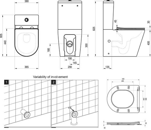 cumpără Vas WC Ravak Elegant RimOff set white X01872 în Chișinău 