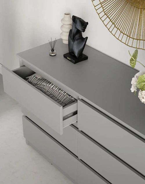 купить Комод MebelStar NEO 6S 120x43x75.5 Grey (MBS-1086) в Кишинёве 