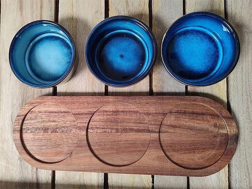 cumpără Veselă Excellent Houseware 51395 Набор для аперитива 4ед, деревянная подставка 29x10cm în Chișinău 