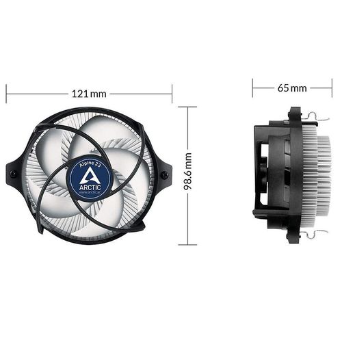 купить Cooler Arctic Alpine 23, Socket AMD AM4, FAN 90mm, 100-2000rpm PWM, MX-2 thermal paste, 0.3 Sone, Fluid Dynamic Bearing, ACALP00035A в Кишинёве 