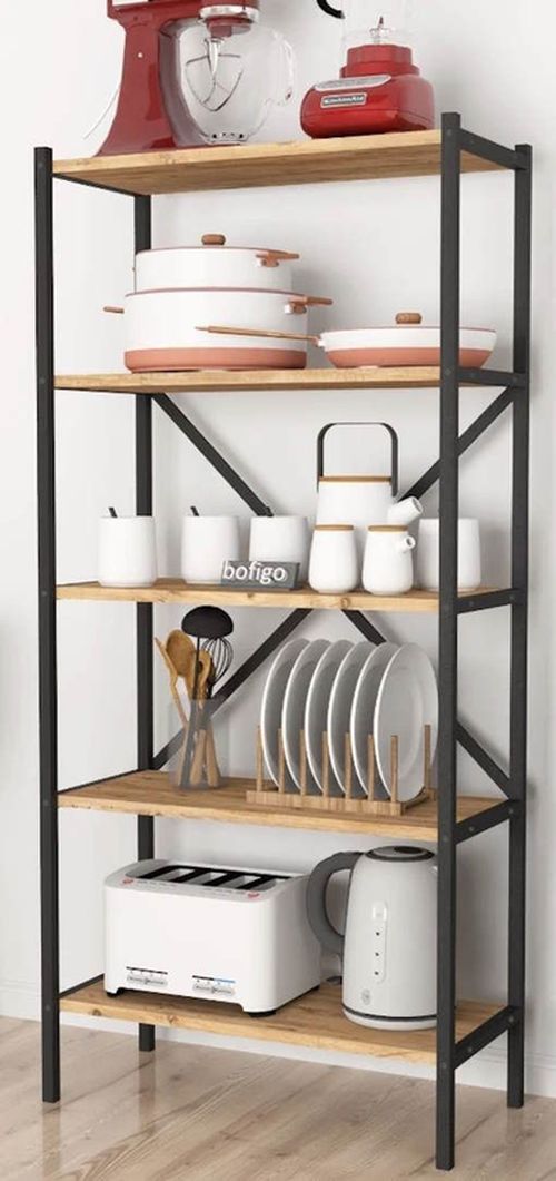 cumpără Etajeră Nex Home Bucatarie, 5 nivele, 66x35x128 cm, Stejar (13-05-02) în Chișinău 