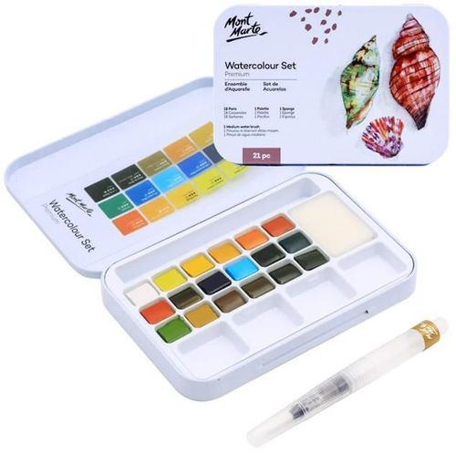 cumpără Set de creație Mont Marte PMHS0066 Set acuarela in cutie metalica, 18 culori în Chișinău 