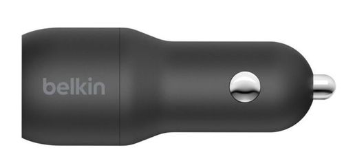 cumpără Încărcător pentru automobil Belkin CCB001BTBK Dual USB-A Car Charger, 12W X2, BLK în Chișinău 