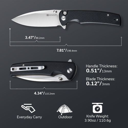 купить Нож походный Sencut S21007-5 Sachse, G10, Button Lock в Кишинёве 