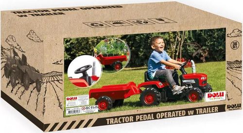 cumpără Vehicul pentru copii Dolu 8153 Tractor cu pedale cu remorca în Chișinău 