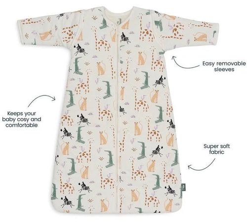cumpără Lenjerie de pat pentru copii Jollein 016-541-67090 cu maneci detasabile Jungle Jambo, 90 cm în Chișinău 