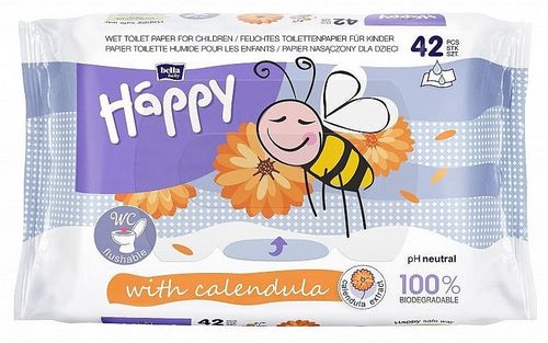 Hartie igianica umeda pentru copii Bella Happy Calendula (42 шт) 