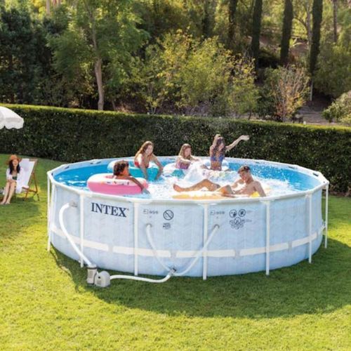 купить Бассейн каркасный Intex 26746 Chevron Prism Frame Premium Pool 488x122cm, 19156L, cadru metalic в Кишинёве 