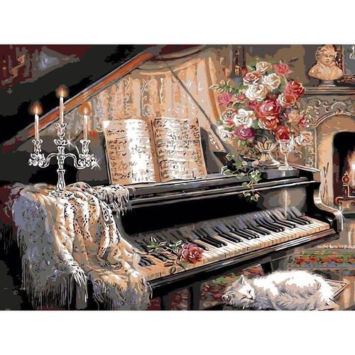 cumpără Tablou pe numere Richi (03543) O seară la pian 40x50 în Chișinău 