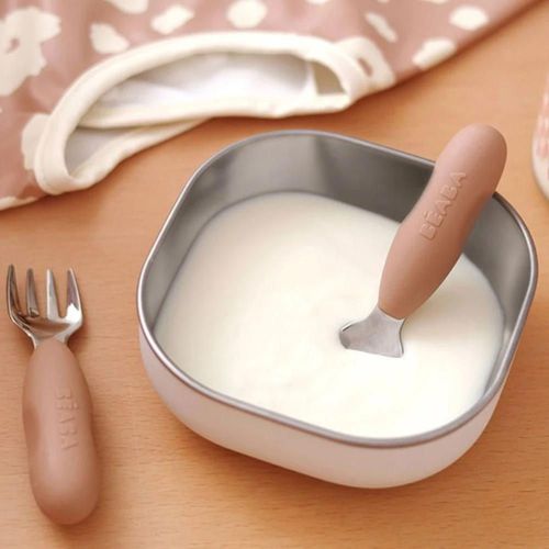 cumpără Seturi pentru hrănire bebelușilor Beaba B913595 Set lingurita/furculita inox Praline în Chișinău 