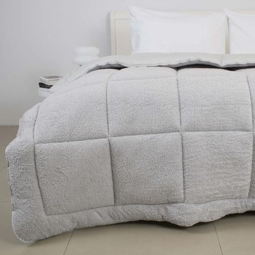 купить Домашний текстиль Relaxe Home 024552 Plapuma TEP TEDDY 200x210cm (350g/m²) Light Grey в Кишинёве 