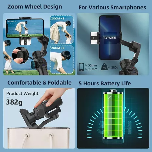 купить Стабилизатор miscellaneous L9 Control Smartphone Handheld Gimbal, Black в Кишинёве 