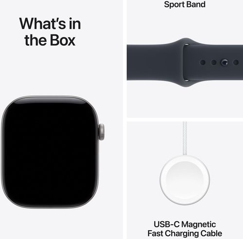 cumpără Ceas inteligent Apple Watch Series 12 GPS 46mm Space Grey Aluminium Case with Navy Blue Sport Band M/L MJEJ4 în Chișinău 