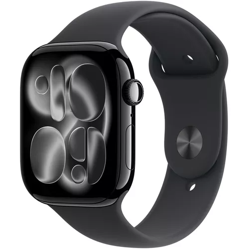 cumpără Ceas inteligent Apple Watch Series 11 GPS 46mm Jet Black Aluminium Case with Black Sport Band - S/M MEUW4ET/A în Chișinău 