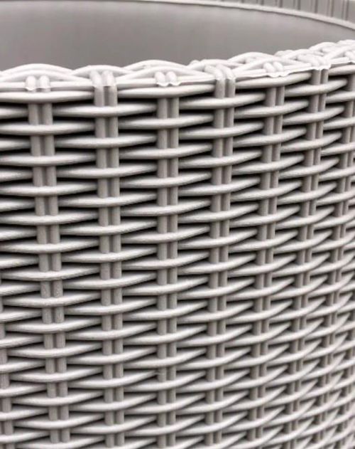 cumpără Decor pentru grădină Keter Cylinder Planter M Silver Gray (224150) în Chișinău 