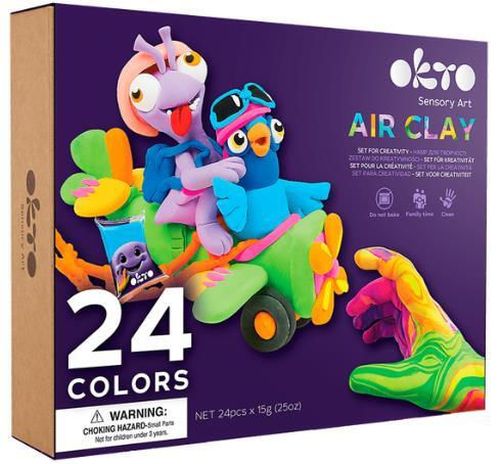 купить Набор для творчества Okto 70150 Set de plastilină ușoară, 24buc в Кишинёве 