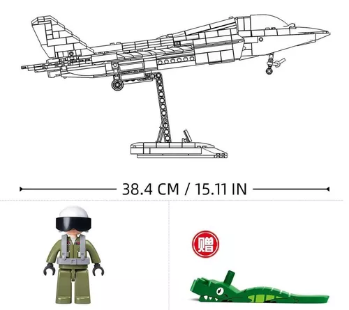 купить Конструктор Sluban B1186 Set de construcție Avion invizibil Stealth J35, scara 1:44, 812 elem. в Кишинёве 