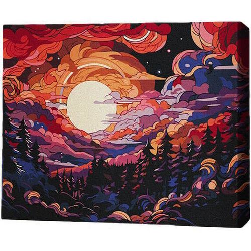 купить Картина по номерам BrushMe RMG0029FC 30x40 см (без упаковки) Ночное сияние в Кишинёве 