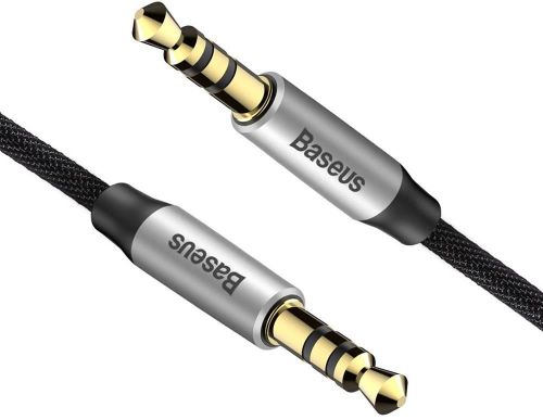 cumpără Cablu telefon mobil Baseus CAM30-CS1 Audio/AUX 3.5mm Male to 3.5mm Male, Nylon Braided,1.0m, Yiven, Black în Chișinău 