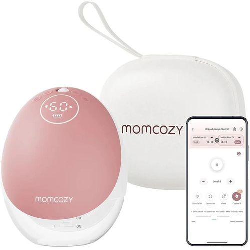 купить Молокоотсос Momcozy BP288-NR70BA-A Pompa de san electrica hands-free M9 Red в Кишинёве 